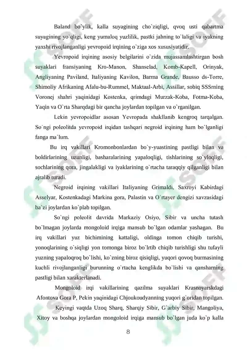 PATRIARXAL URUG’ JAMOASINING VUJUDGA KELISH SHART-SHAROITLARI 8