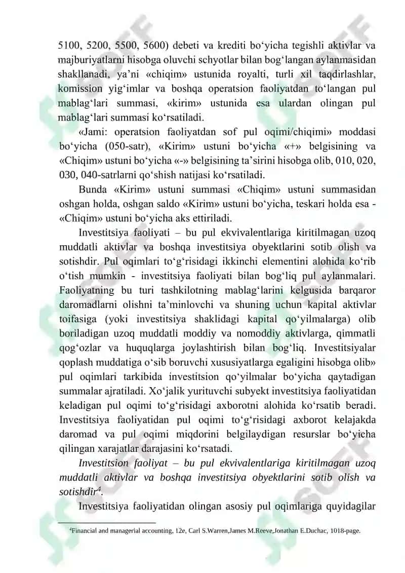 Pul Oqimlari Hisoboti 8