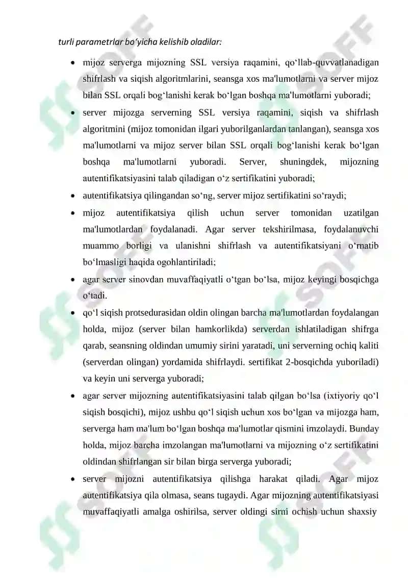 Wireshark ilovasi yordamida SSL paketini tahlili 8
