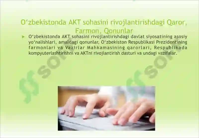 Texnik tizimlarda axborot texnologiyalari 8