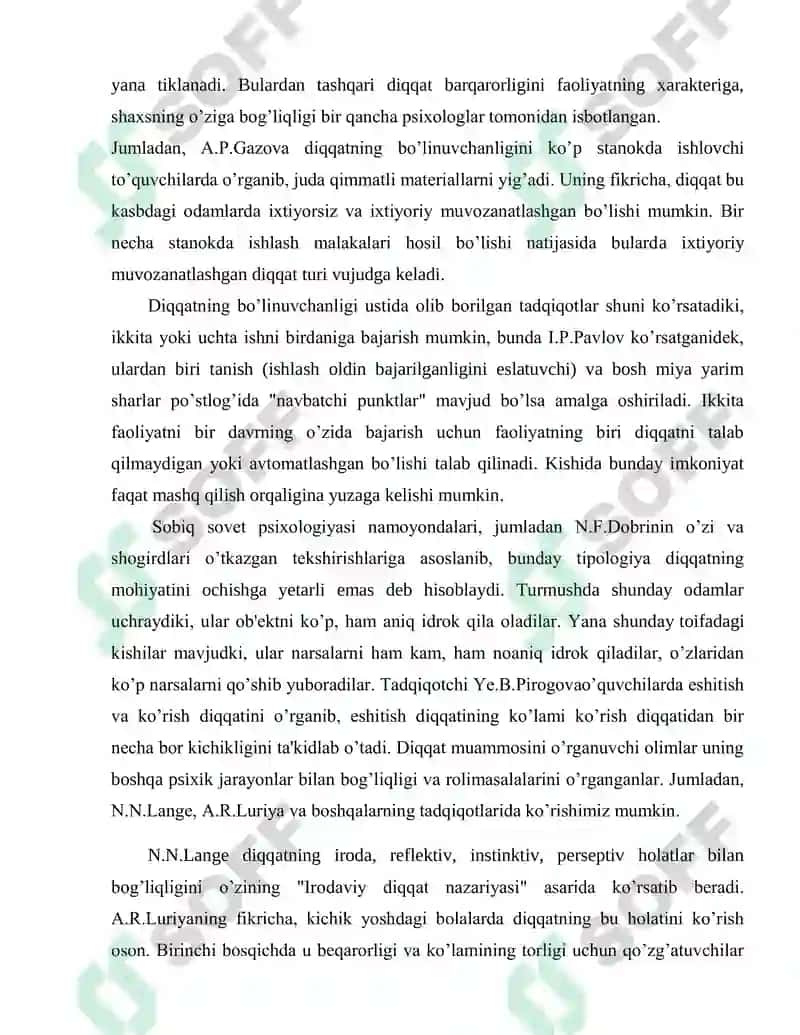 Boshlang‟ich sinf o‟quvchilarida diqqat xususiyatlarini o‟rganish 8