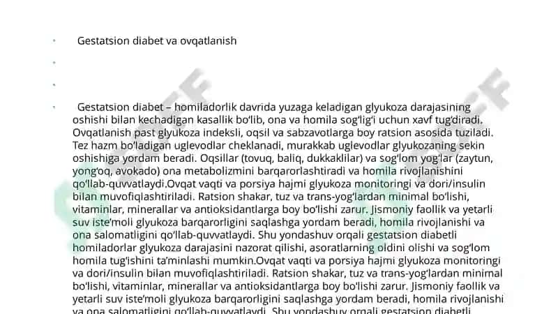 Qandli diabet va ovqatlanish 8