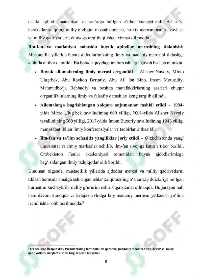 Mustaqil ta'lim ishi 8