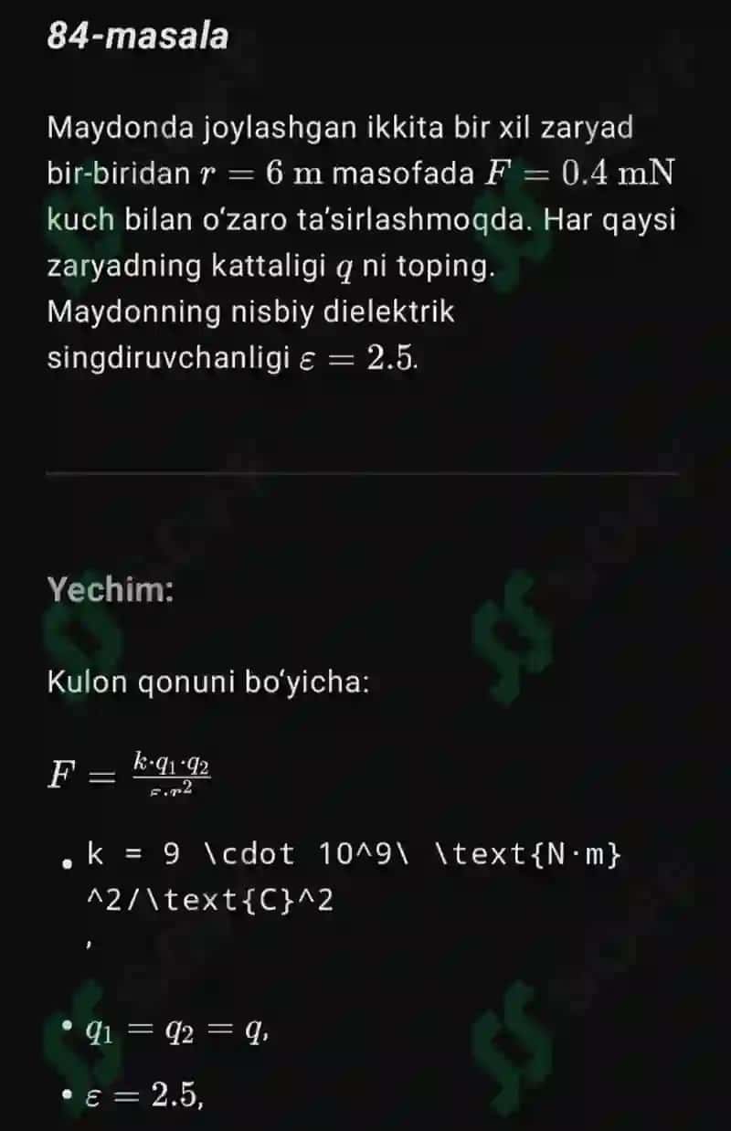 fizika yakuniy savollariga javoblar 8