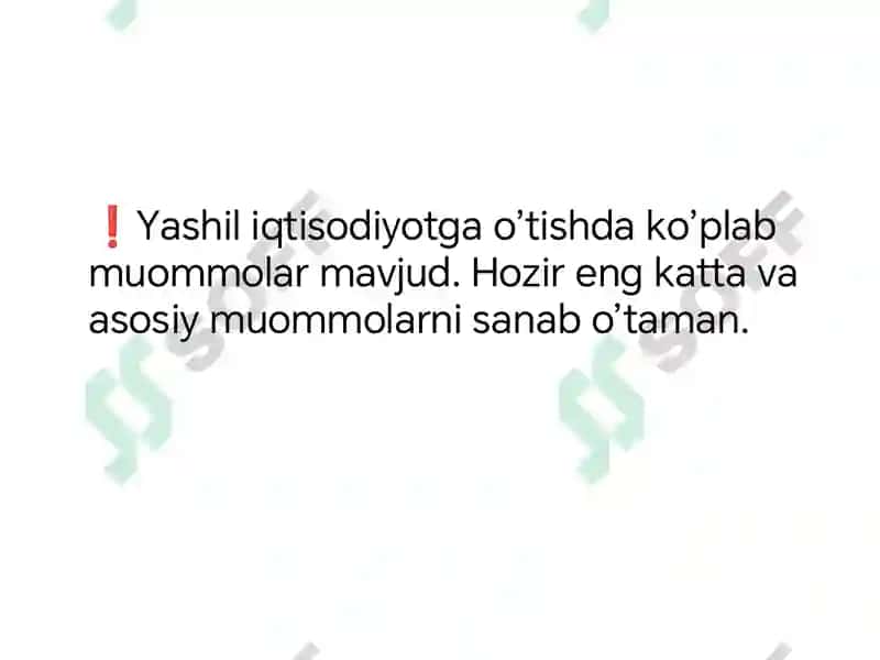 Yashil Iqtisodiyotga O'tish 8