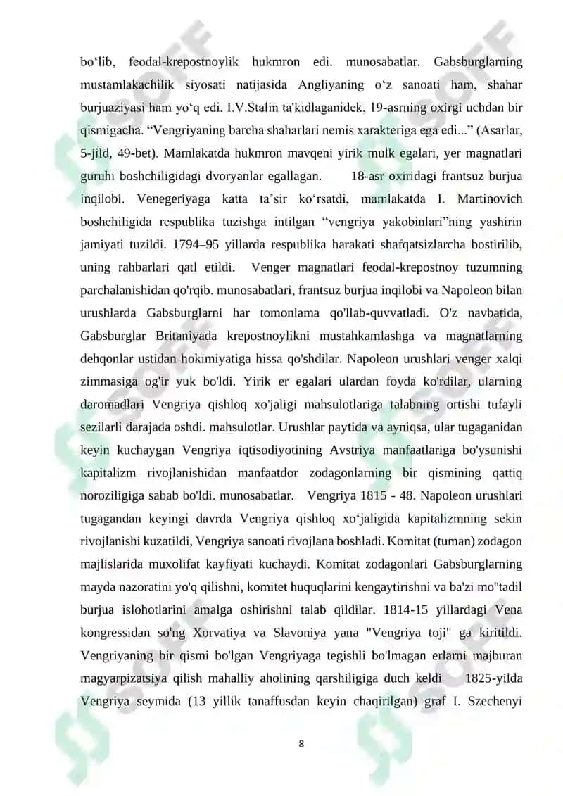 XVIII-XIX asrlarda Vengriyada Gabsburglar Monarxiyasi 8