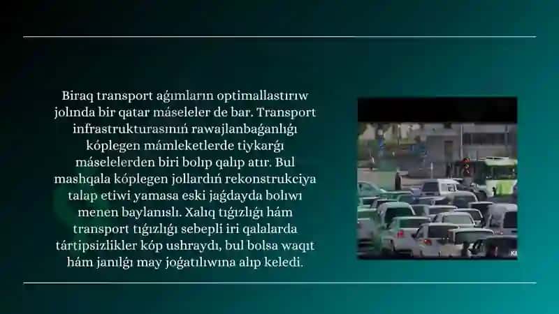 TRANSPORT AǴIMLARIN 8