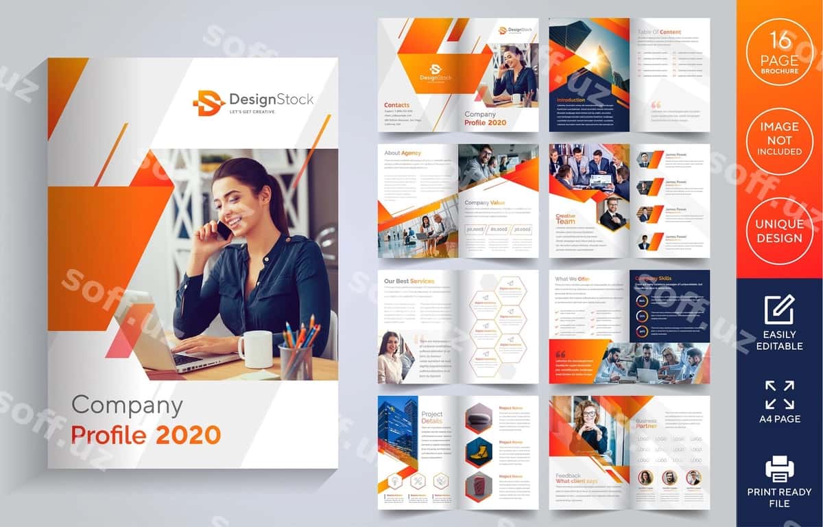 Pages kompaniyasi profili broshyurasi | Pages company profile brochure 1