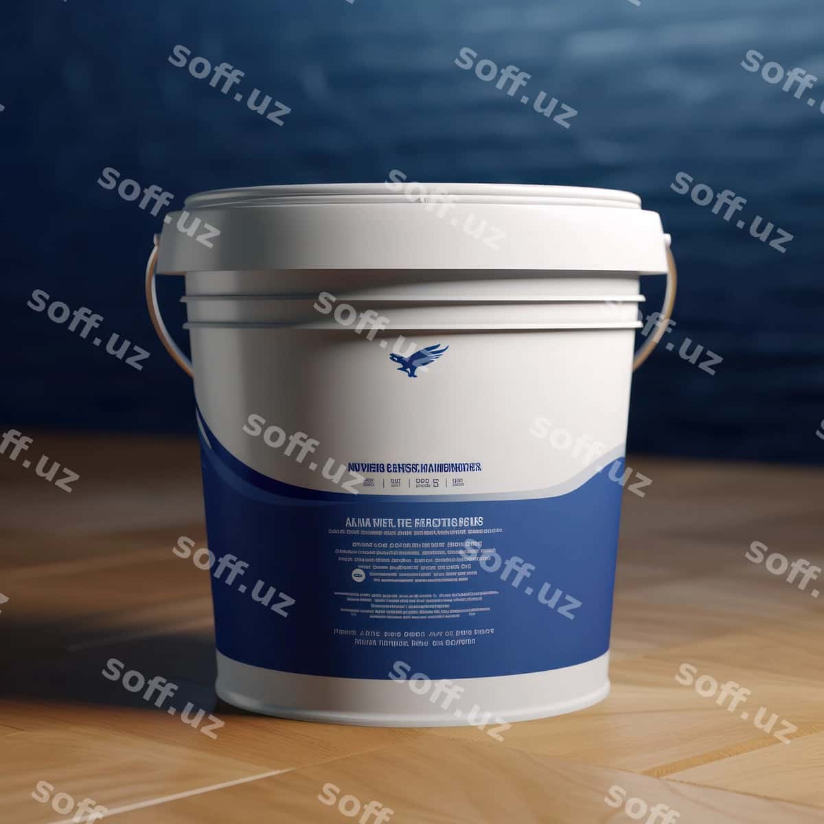 Boyoq qovuri namunasi ko'k tonlar | Paint bucket mockup blue tones 1