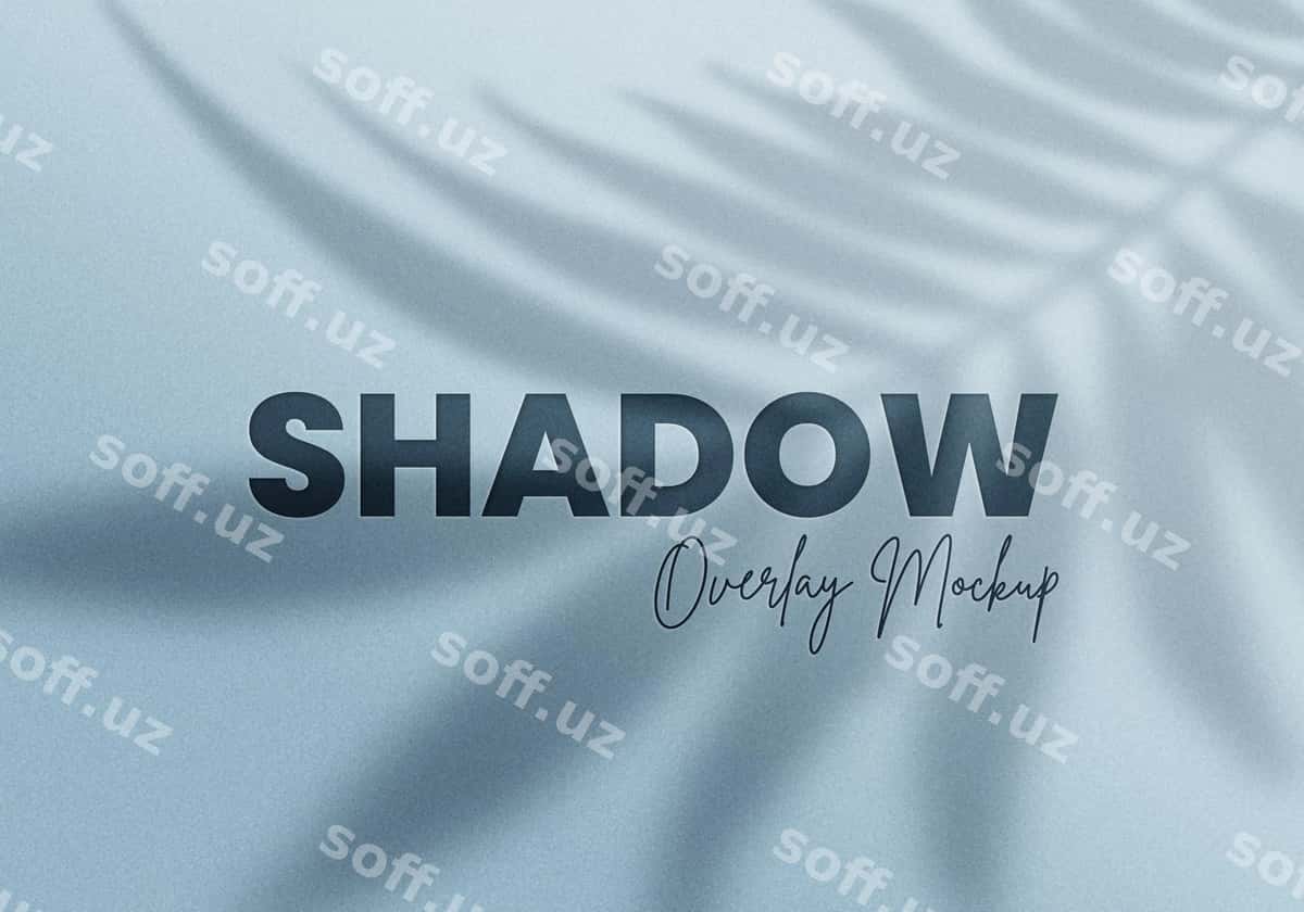 Palma barglari soyasi maketi | Palm leaves shadow overlay mockup 1