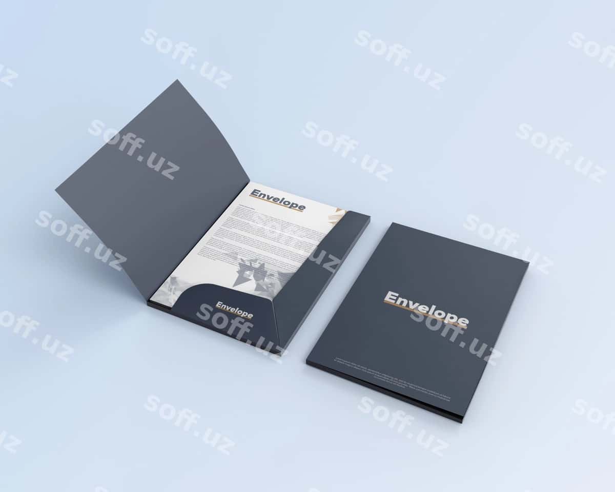 Qog'oz konvert namunasi | Paper envelope mockup 1