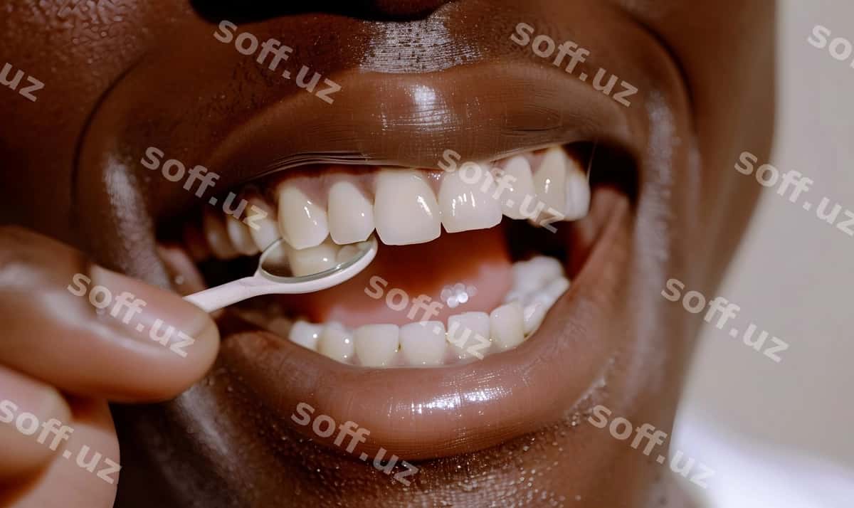 Shaxs tishlar gigienasiga e'tibor beradi. | Person taking care teeth hygiene 1
