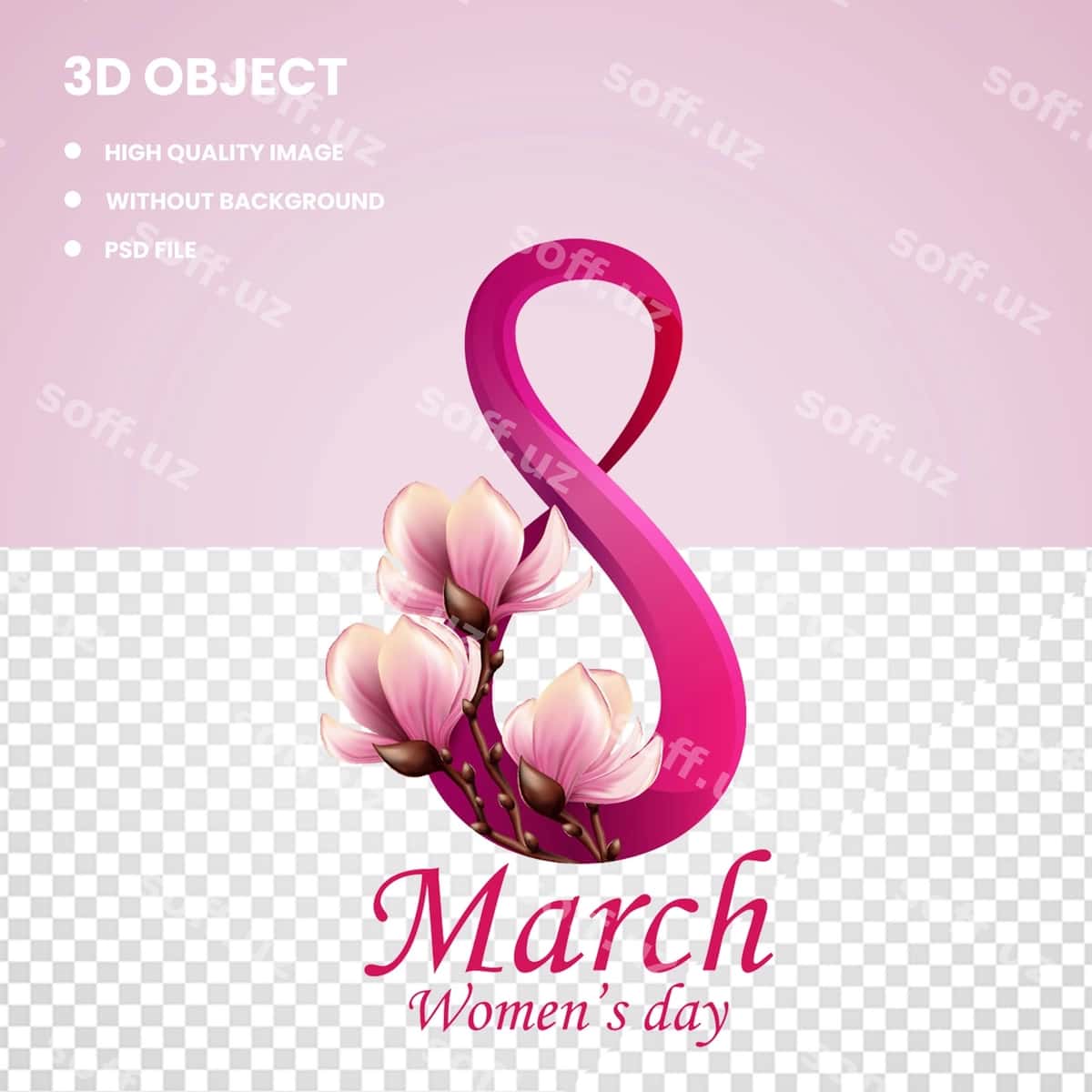 Binafshe guli 8-mart | Pink flower 8th march 1