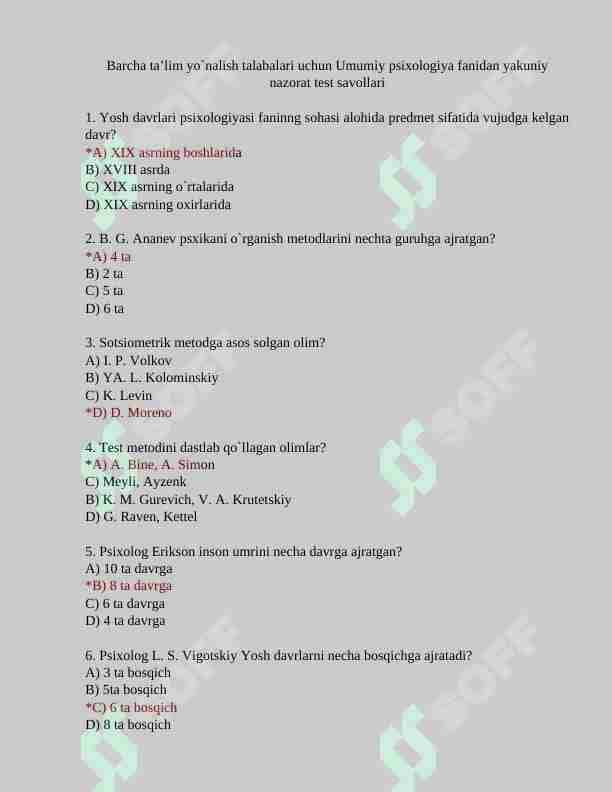 Psixologiya Test