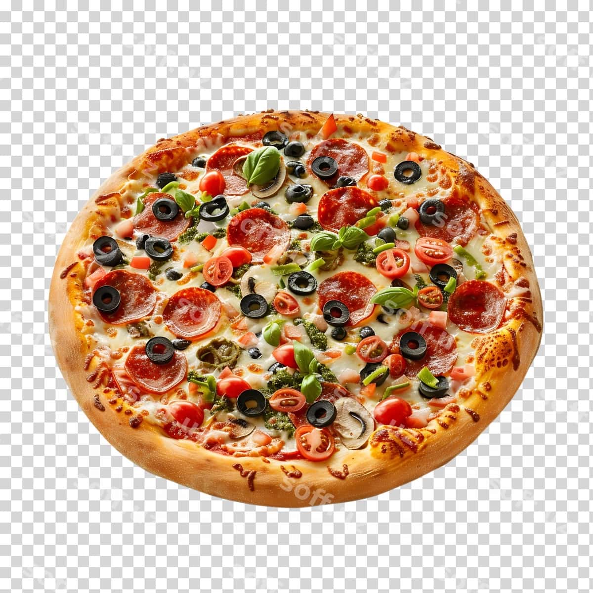 Pizza ajraltirilgan shaffof fonda | Pizza isolated transparent background 1