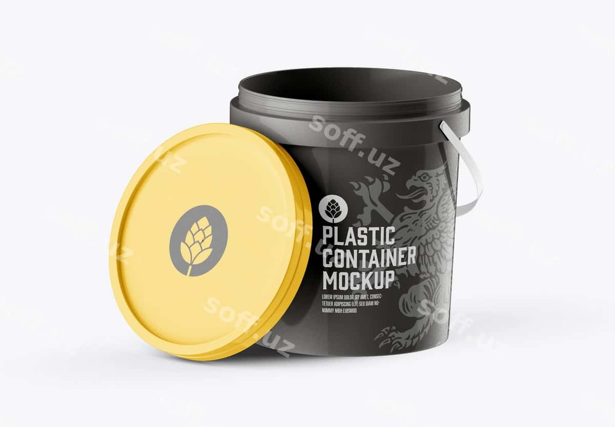 Plastik vedro namunasi | Plastic bucket mockup 1