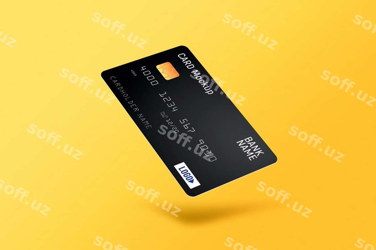 Plastik kredit karta mockup | Plastic credit card mockup 1