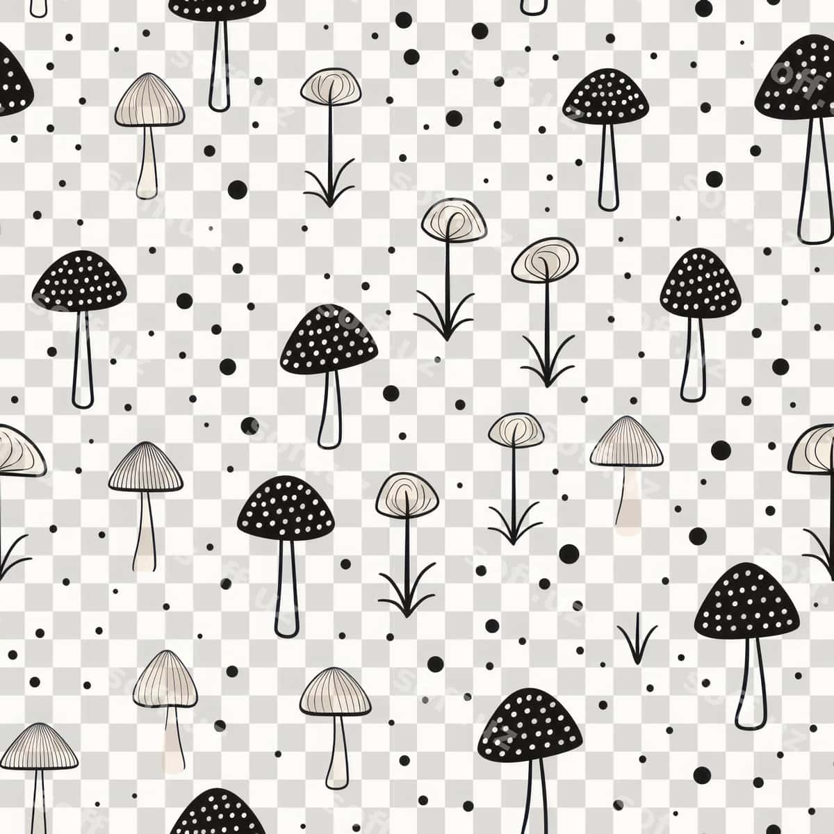 Png qushatna me'moniy fonlari qushatnachilik | Png mushroom pattern backgrounds fungus 1