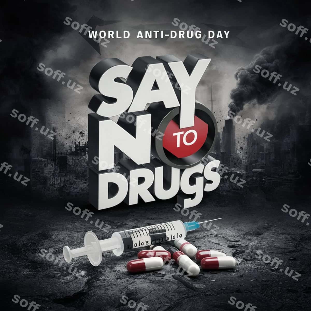 Poster Dunyo No Droga Kuni | Poster world no drugs day 1