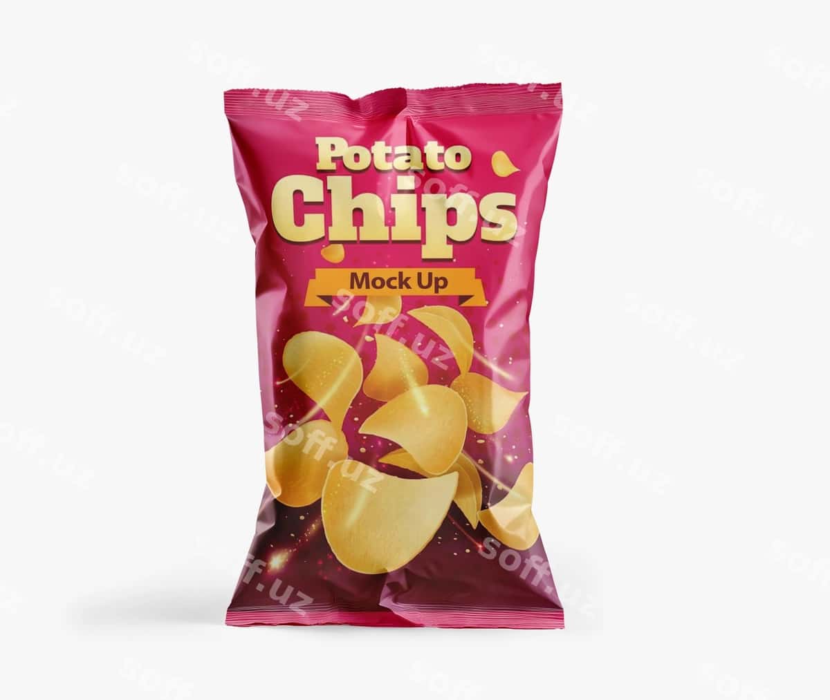 Kartoshka choyi qadoqlash namunasi | Potato chips packaging mockup 1