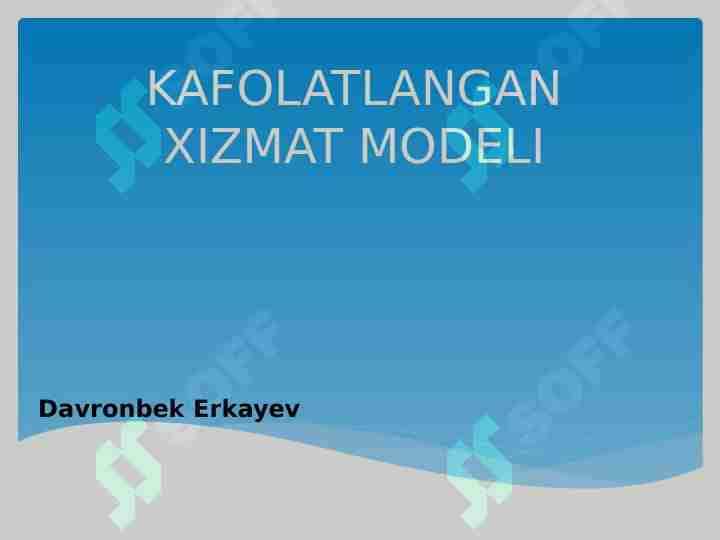 Kafolatlangan xizmat modeli