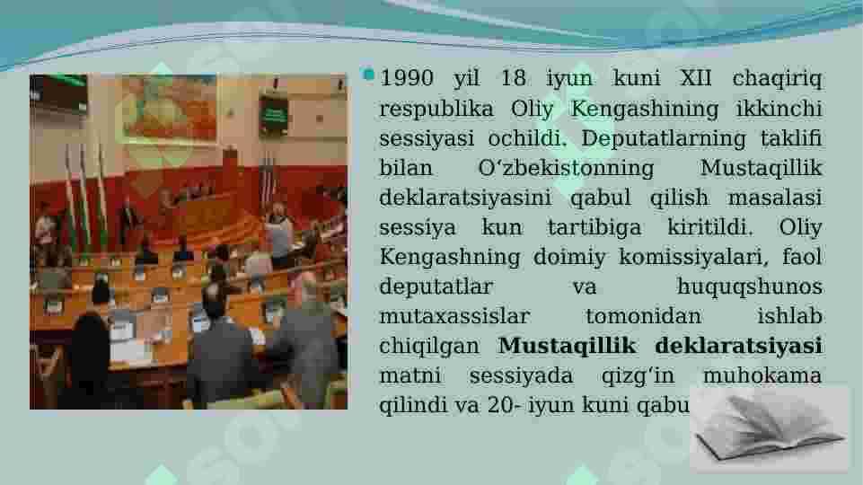 Mustaqil Oʻzbekiston Respublikasining tashkil topishi va tarixiy ahamiyati 5
