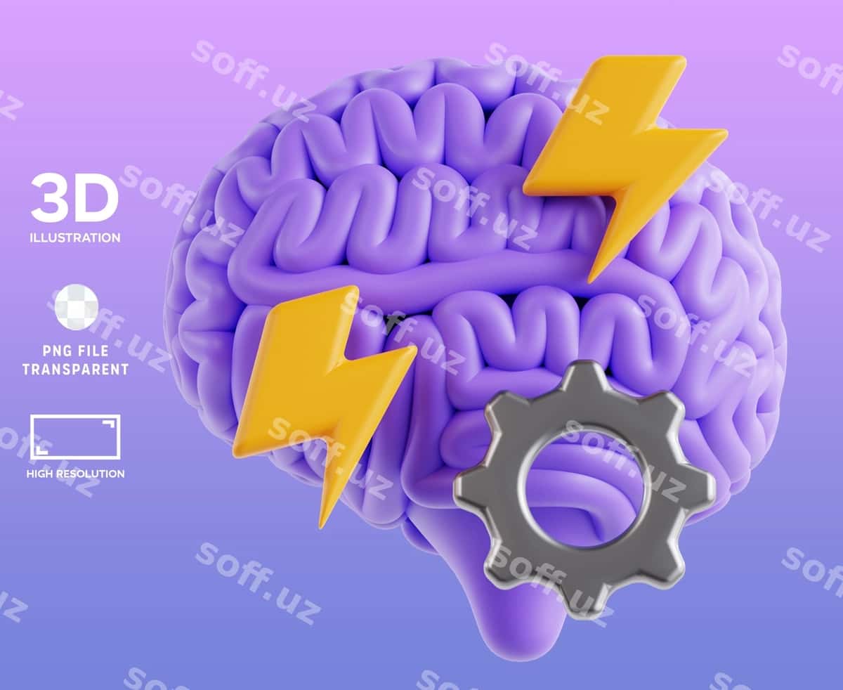 Psd g'oya to'plash 3d illustratsiya | Psd brainstorming 3d illustration 1