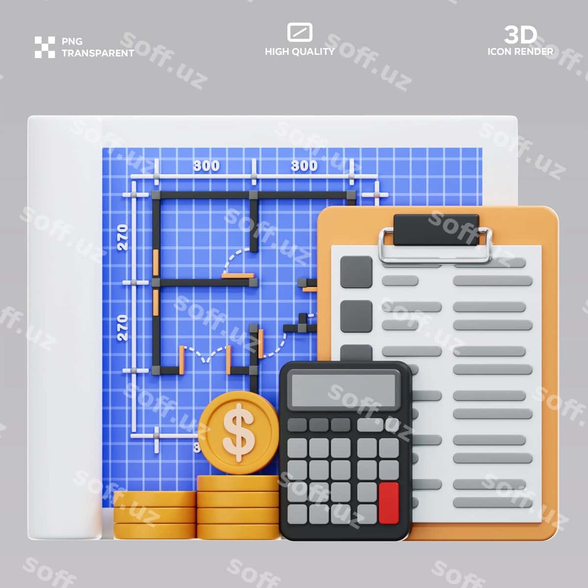 Psd byudjet reja 3d illustratsiya | Psd budget plan 3d illustration 1