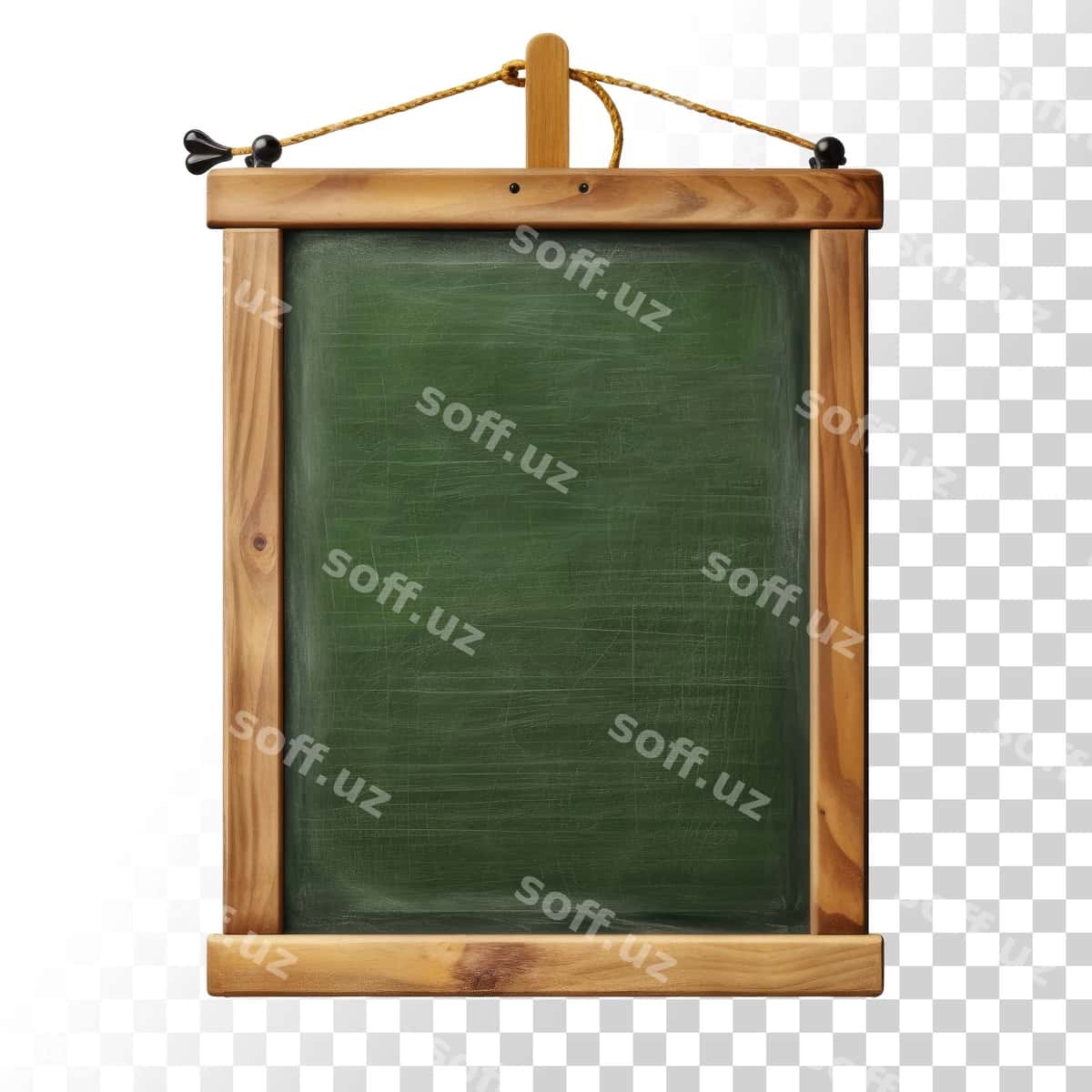 Psd yashil doska ajraltirilgan | Psd green chalkboard isolated 1
