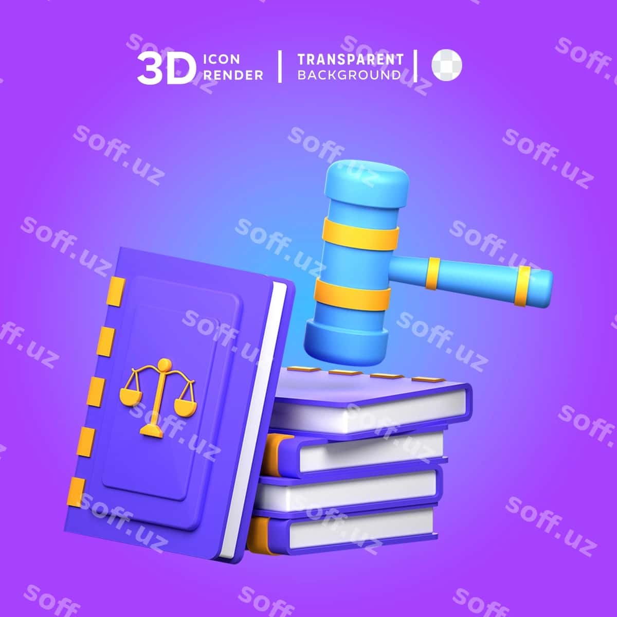 Psd qonun kitobi 3d illustratsiyasi | Psd law book 3d illustration 1