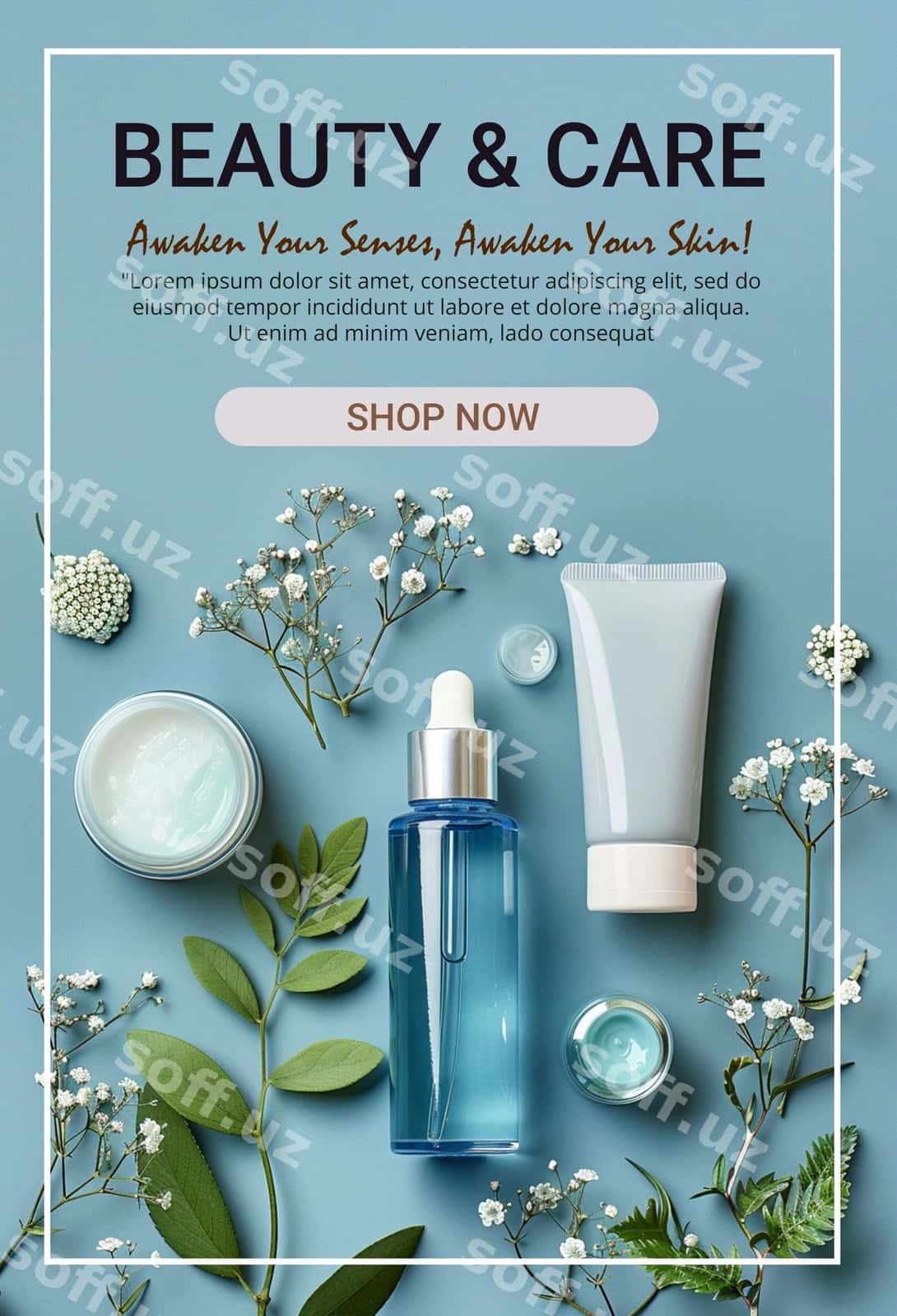 Psd skin güzillik mahsuloti poster banner flyer | Psd skincare product poster banner flyer 1