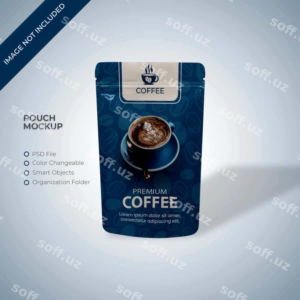 Psd tikilgan qop namunasi | Psd standup pouch mockup 1