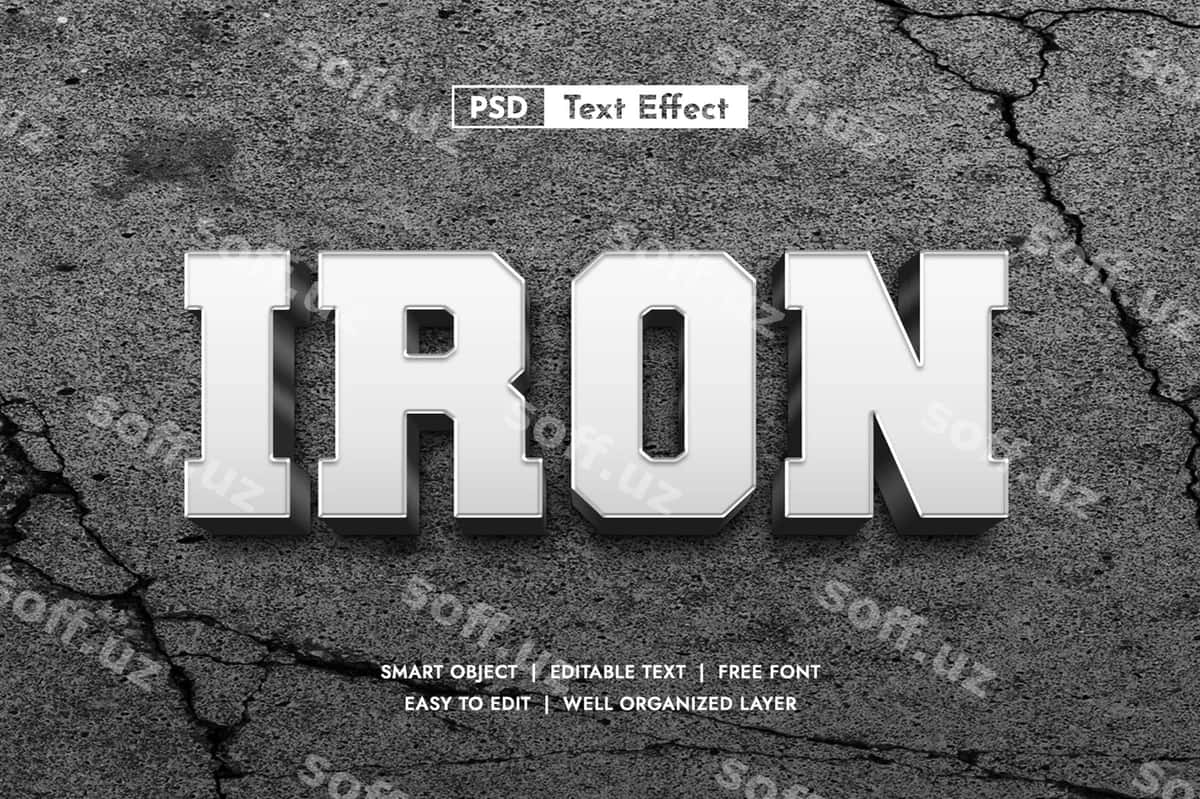 Psd matn effekti | Psd text effect 1