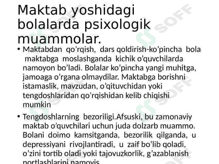 Bolalardagi psixologik muammolar 4
