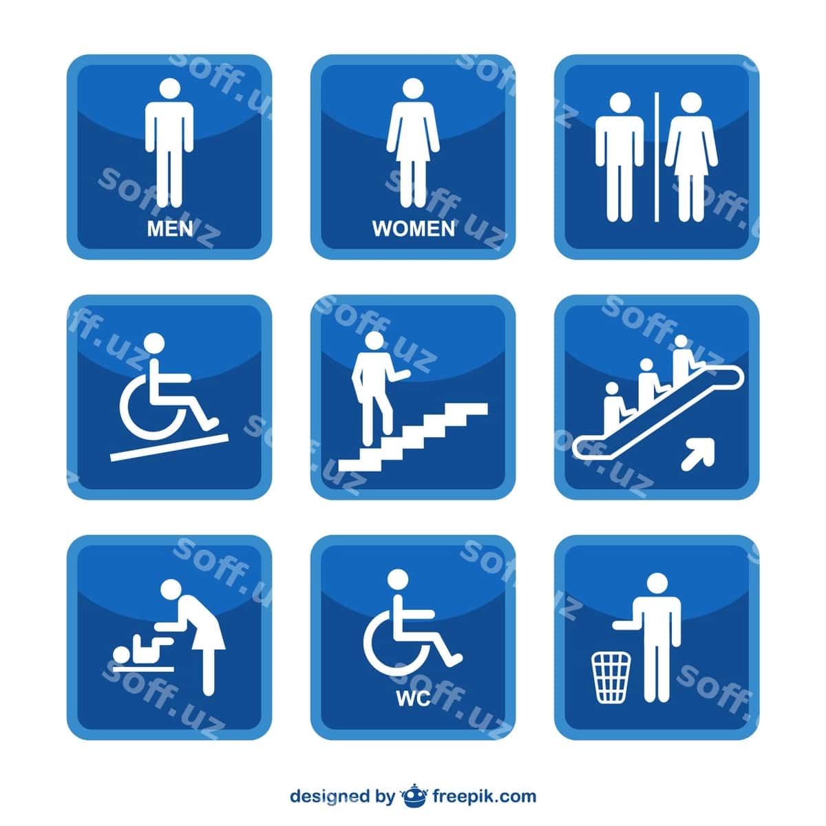 Ommaviy joylar belgilari | Public places signs 1