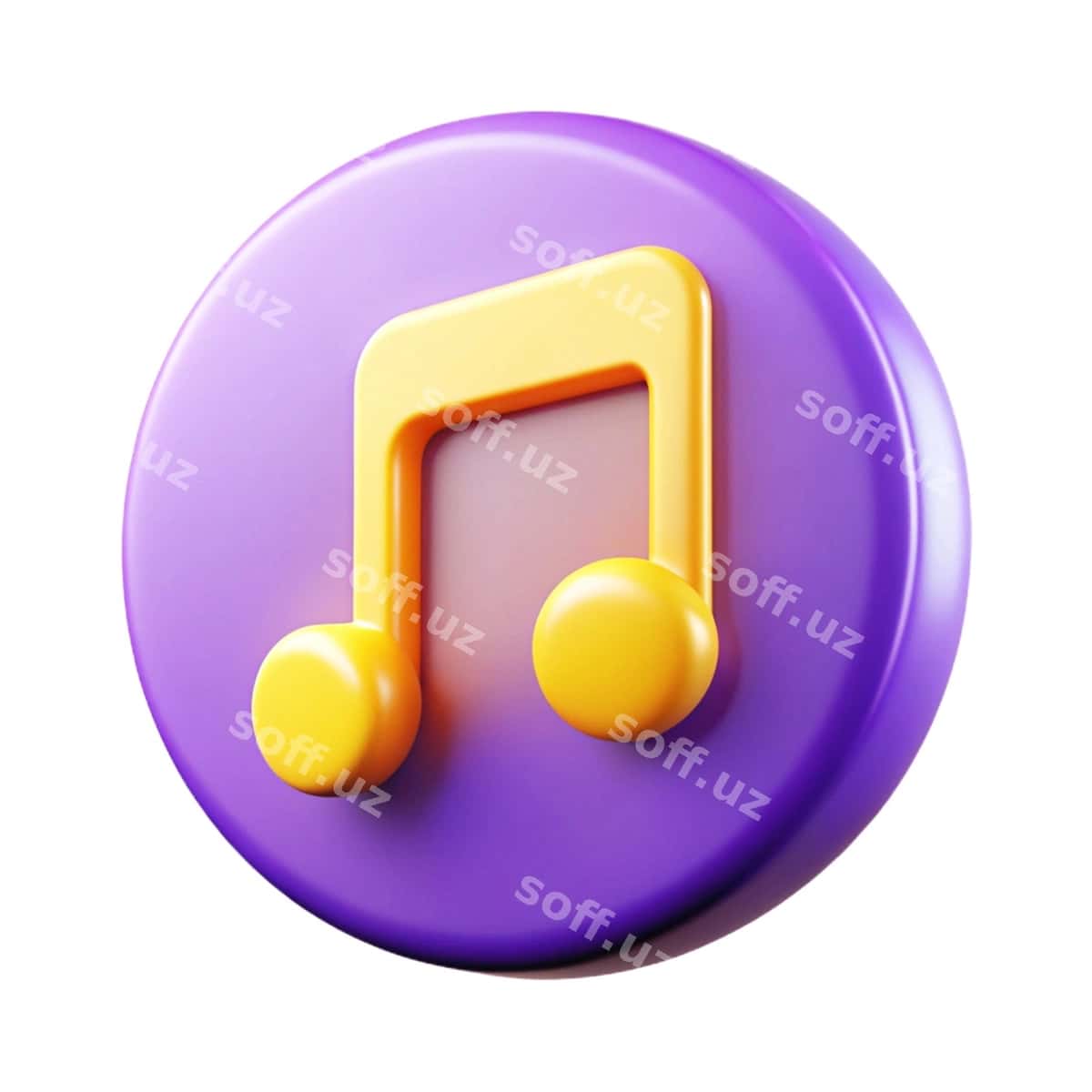 Binafsha sariq musiqa 3d musiqa ikonasi | Purple yellow music 3d music icon 1