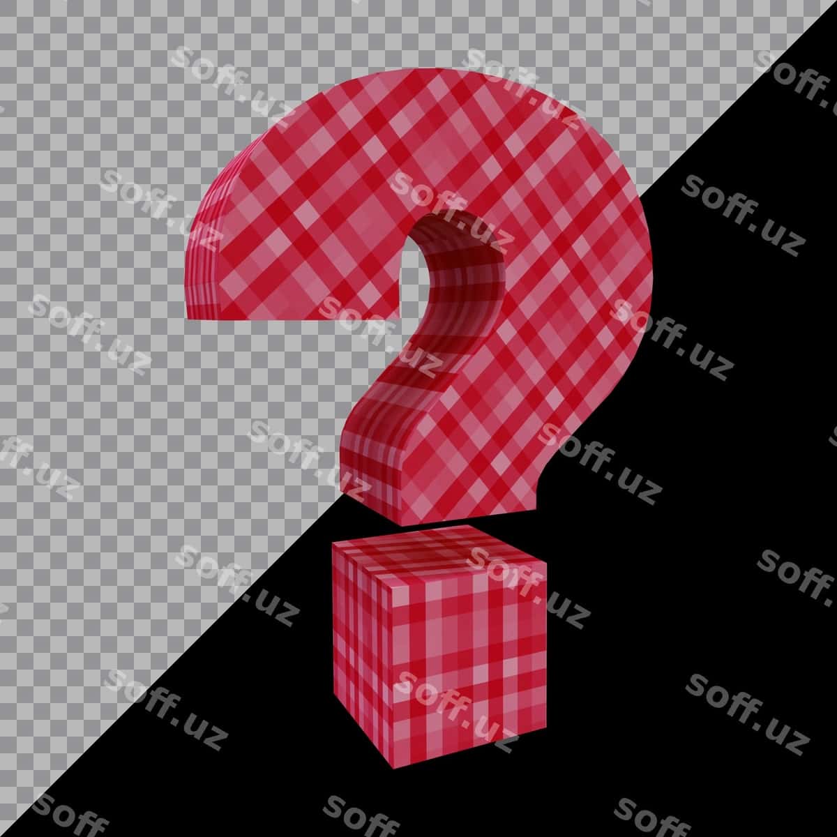 Savol belgisi 3D render | Question mark symbol 3d render 1