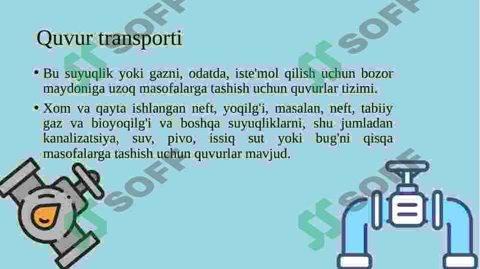 logistikada quvur va elektr energiya  jarayonini tashkil etish 3