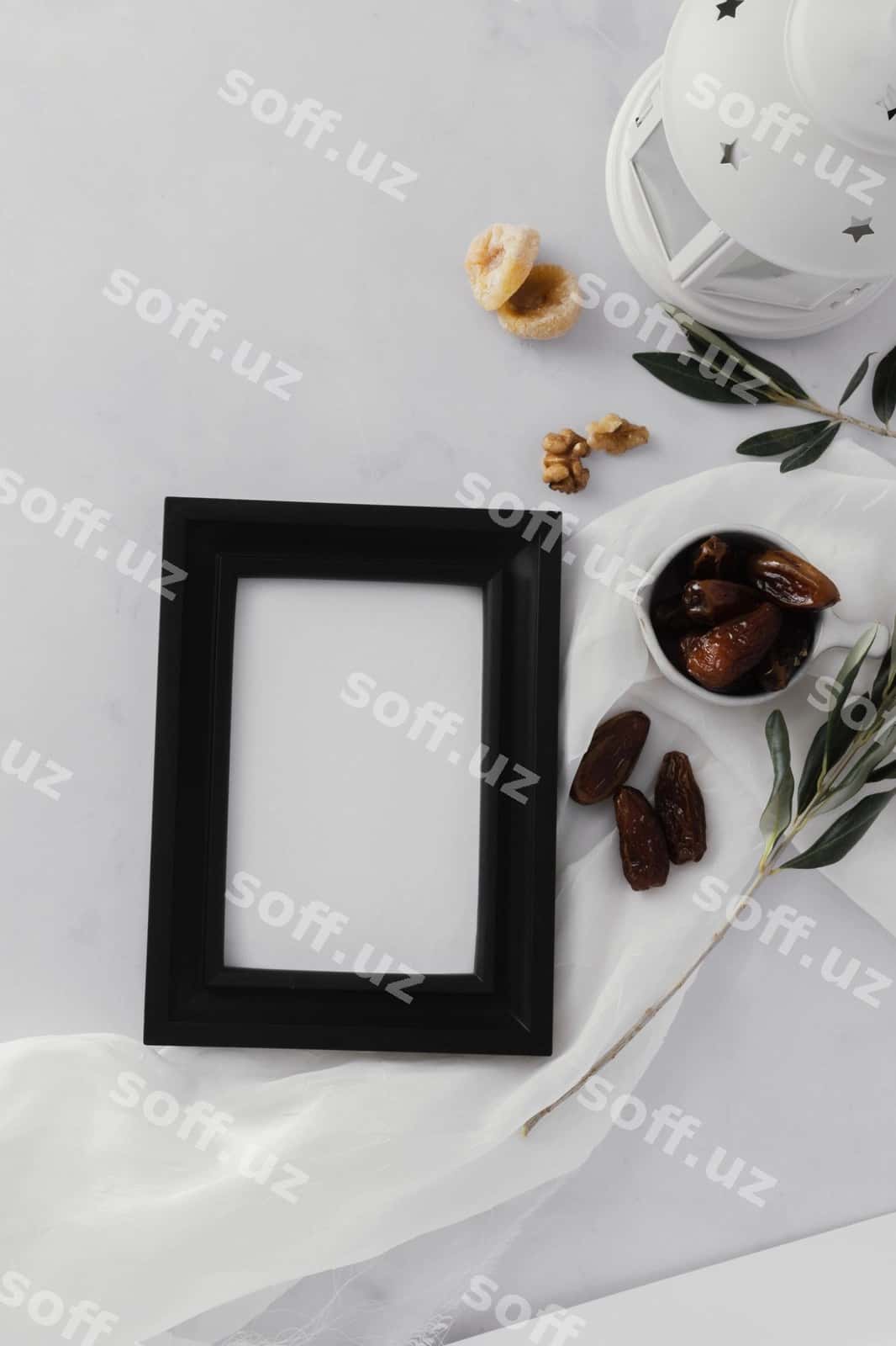 Ramazon ramka model kompositsiyasi | Ramadan frame mock up composition 1