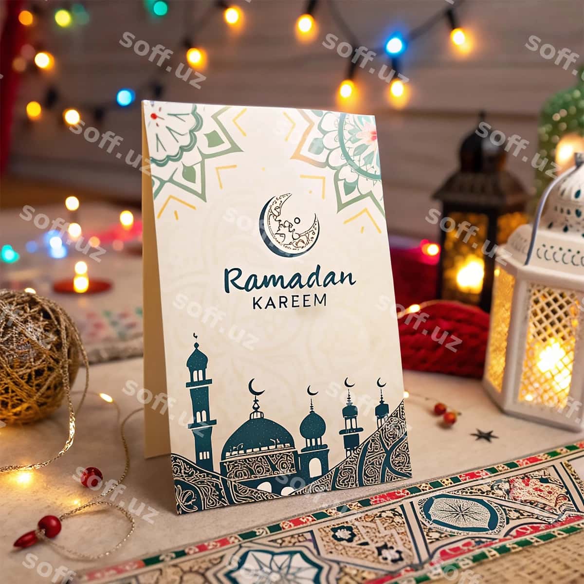 Ramazon kareem tabrik kartasi | Ramadan kareem greeting card 1