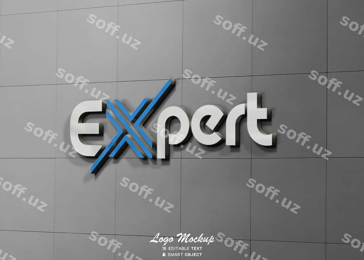 Haqiqiy logotip namunasi | Realistic logo mockup 1