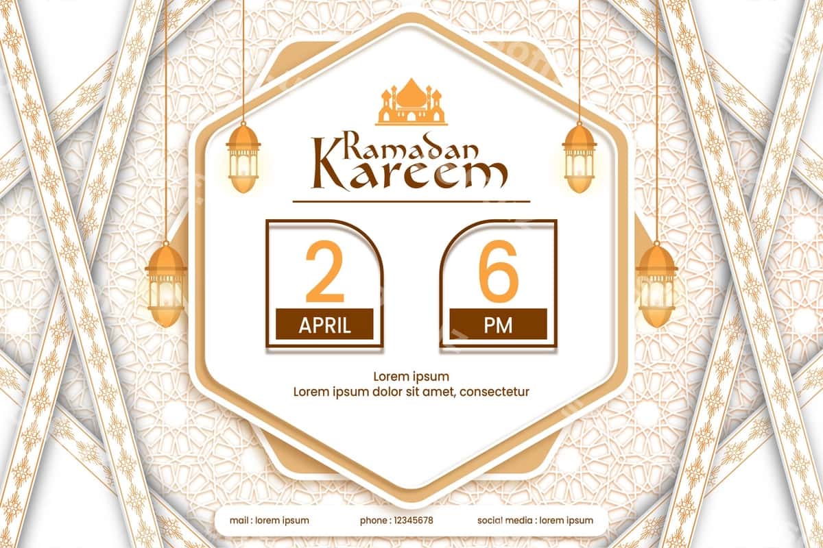 Haqiqiy Ramazon Karim salom baneri | Realistic ramadan kareem gretting banner 1
