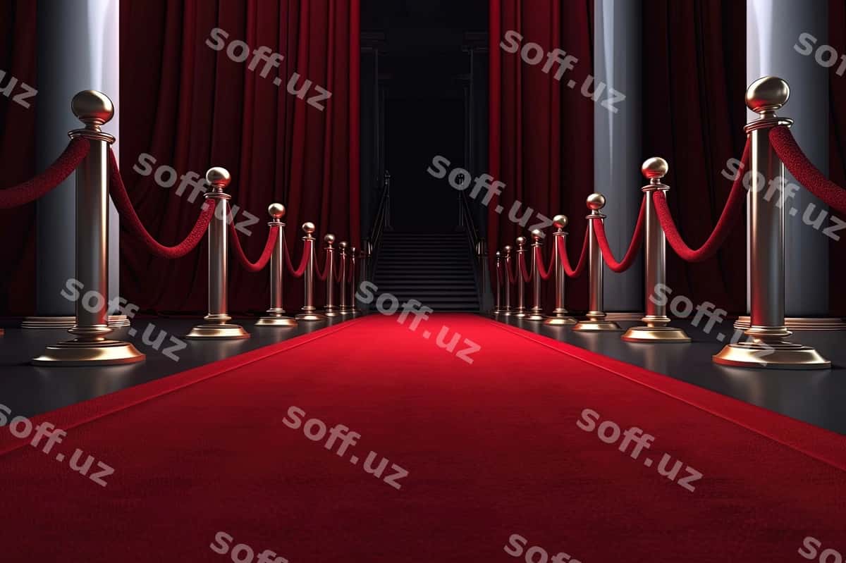 Qizil mehmon ochildi illustratsiyasi | Red carpet entrance illustration 1