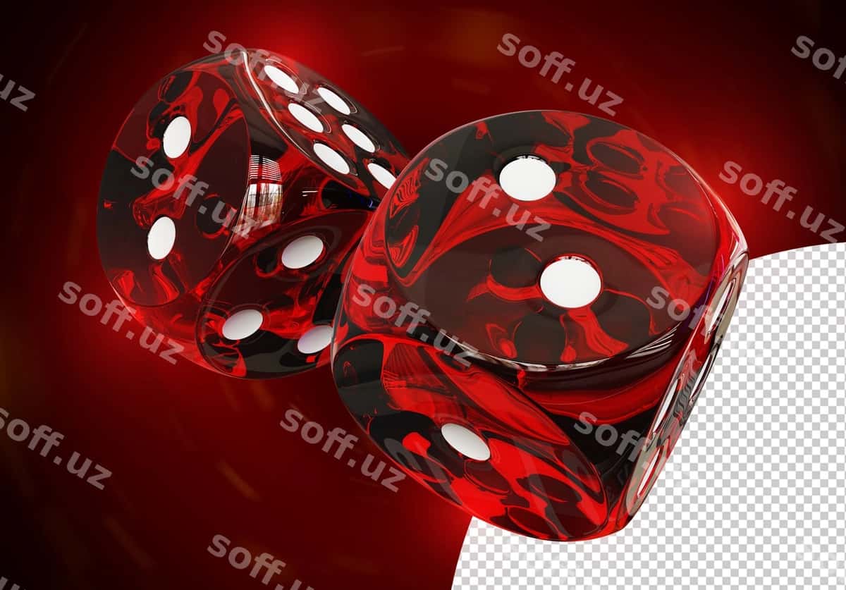 Qizil deylar kazino 3d render | Red dice casino 3d render 1