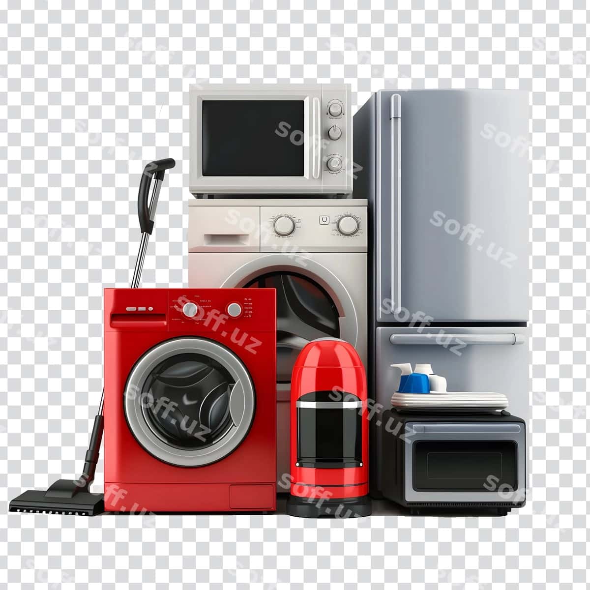 Qizil sirma apparat qizil quticha yuqori qismi bilan | Red silver appliance with red box top 1