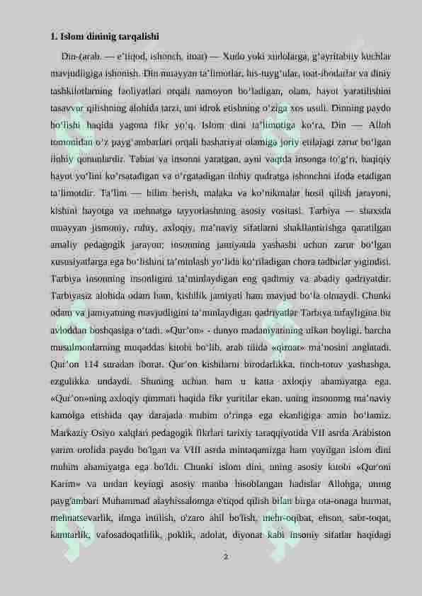 Islom dininig tarqalishi va uning talim tarbiyaga tasiri 2