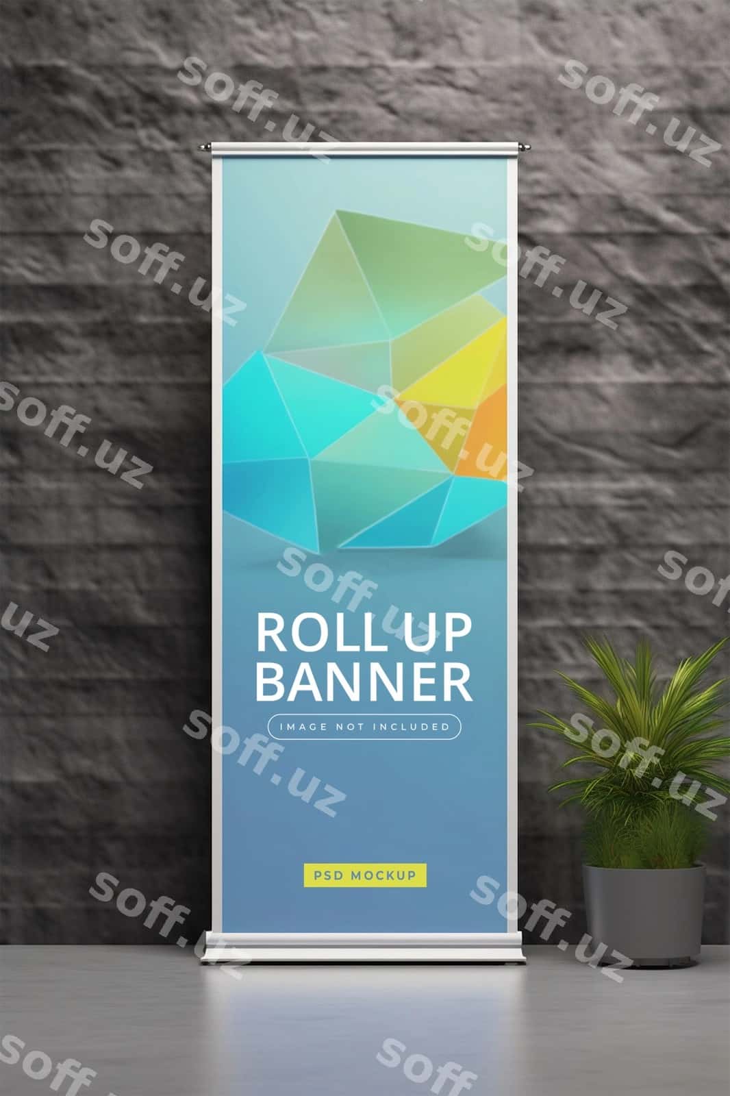 Aylanma banner namunasi | Roll up banner mockup 1