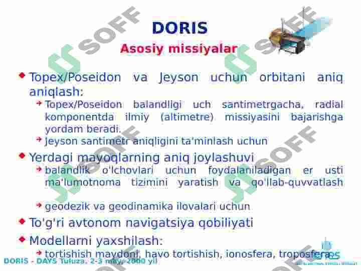 Sun'iy yo'ldosh orqali integratsiyalangan DORIS 5