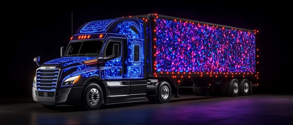 Neon chiroqli yarim yuk mashinasi | Semi truck with neon lights 1
