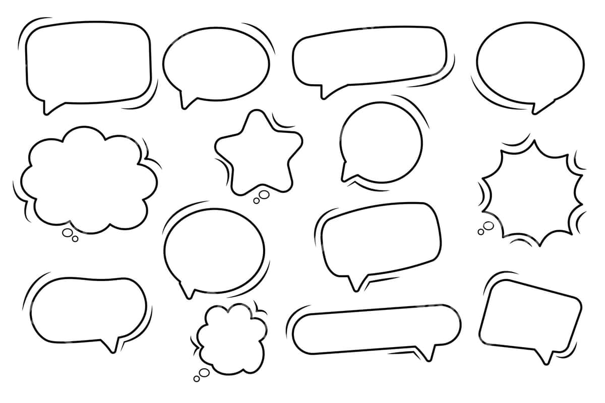 Qo'lma-qo'l chizilgan so'z qutisi chat qutisi | Set hand drawn speech bubble chat bubble 1